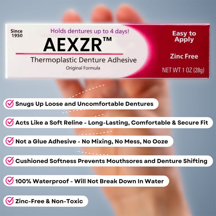 ✨[Official Brand Store] AEXZR™ Thermoplastic Denture Adhesive (✨BUY 2 GET 1 FREE🎁)
