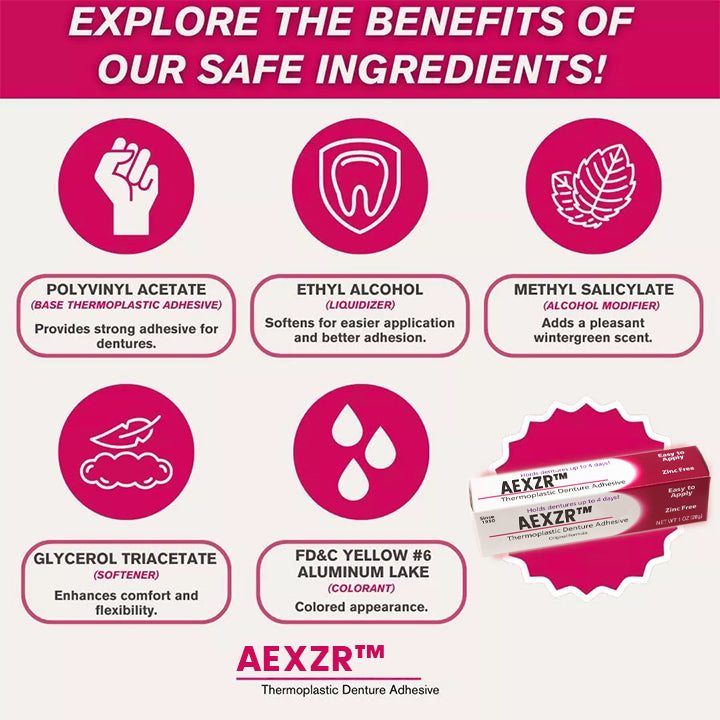 ✨[Official Brand Store] AEXZR™ Thermoplastic Denture Adhesive (✨BUY 2 GET 1 FREE🎁)