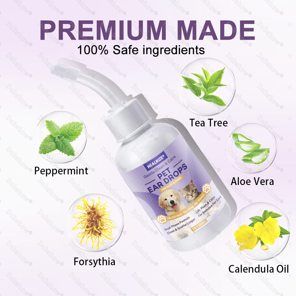 Healrize® Gentle Clean & Calm Pet Ear Drops
