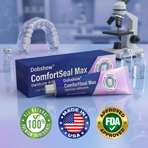 🧑‍⚕️Dobshow® 🦷ComfortSeal Max Denture Adhesive—96-hour long-lasting, heat adaptive technology