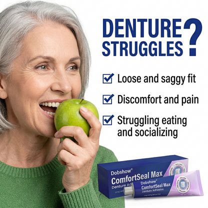 🧑‍⚕️Dobshow® 🦷ComfortSeal Max Denture Adhesive—96-hour long-lasting, heat adaptive technology