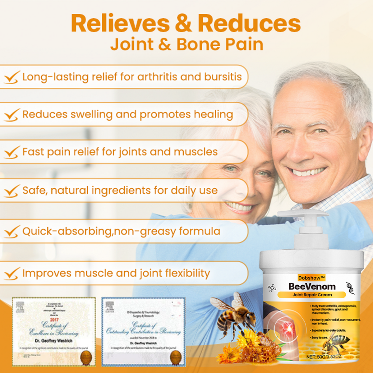 Dobshow™ Bee Venom Pain Relief Healing Cream