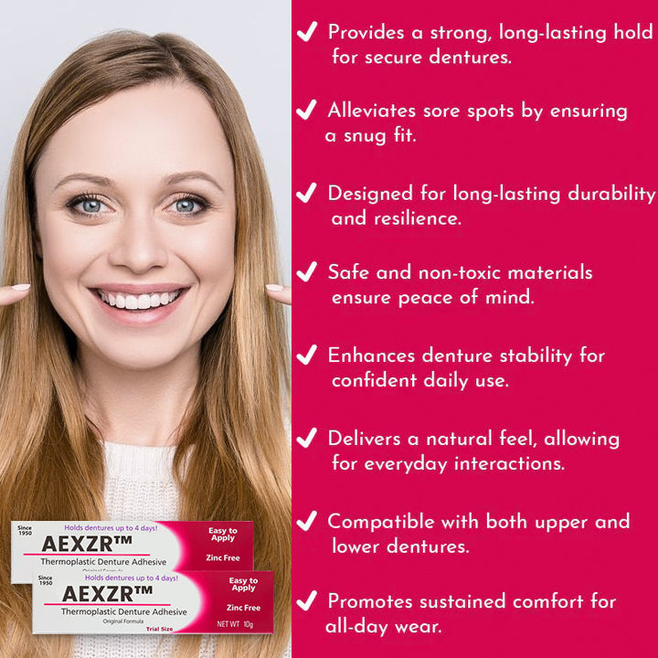 ✨[Official Brand Store] AEXZR™ Thermoplastic Denture Adhesive (✨BUY 2 GET 1 FREE🎁)