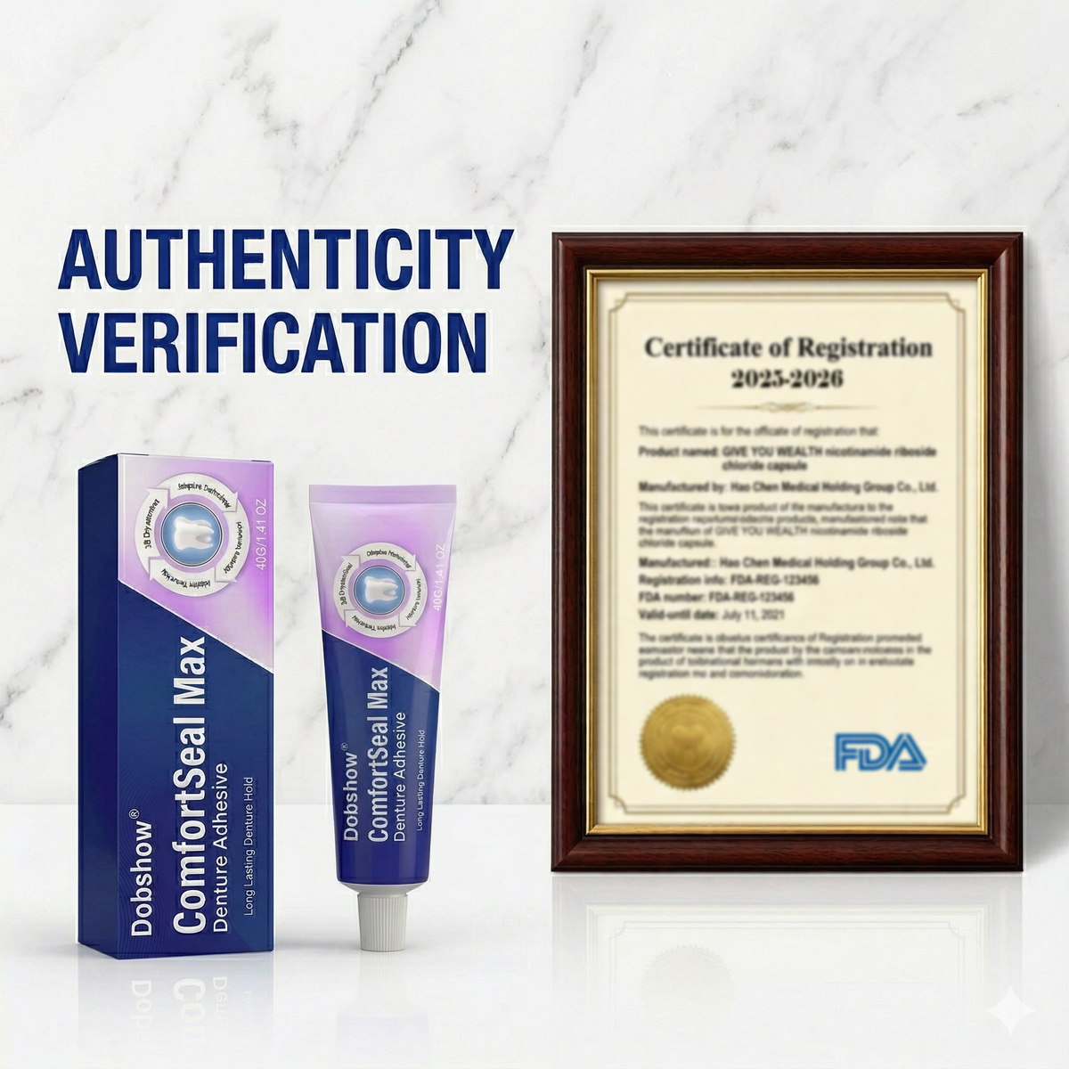 🧑‍⚕️Dobshow® 🦷ComfortSeal Max Denture Adhesive—96-hour long-lasting, heat adaptive technology