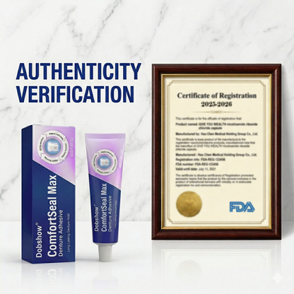 🧑‍⚕️Dobshow® 🦷ComfortSeal Max Denture Adhesive—96-hour long-lasting, heat adaptive technology